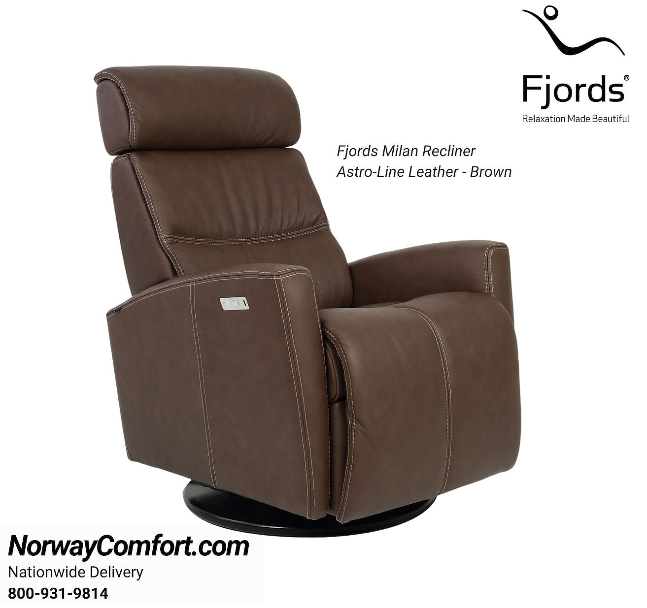 Fjords-recliner-Milan-astro-line-brown