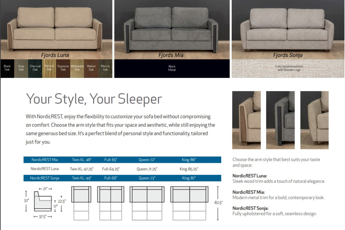Fjords Sleeper Sofa Bed