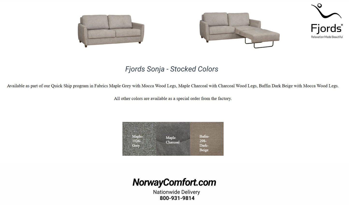 Fjords Sleeper Sofa Bed