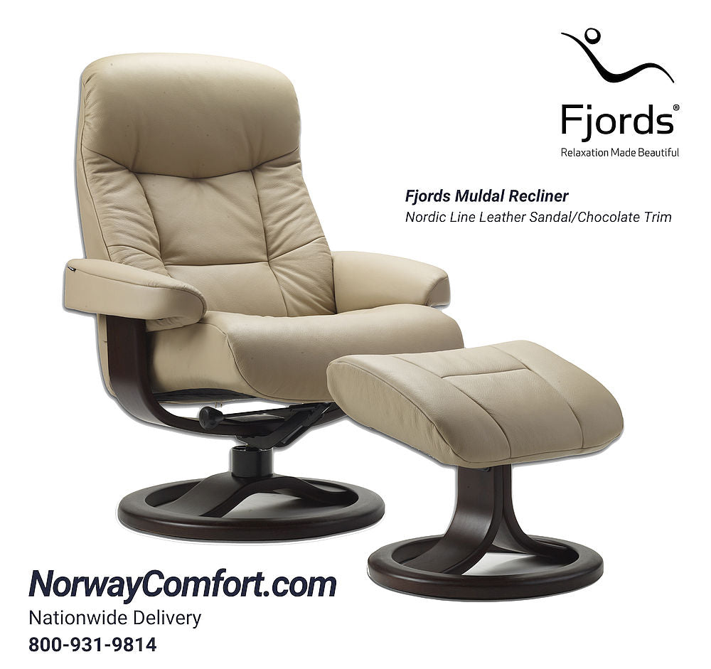 Fjords Muldal Recliner R-Base w/ottoman
